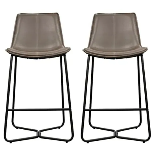 Holland Bar Chairs - Ember, Leather