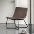Holland Lounge Chair with Metal Frame - Ember, Leather