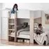 Holland Wooden Bunk Bed with Ladder - White