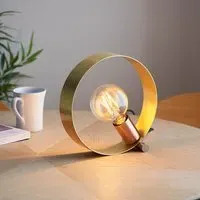 Holmdel Metal Table Lamp - Brushed Nickel, Copper Brass