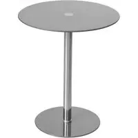 Holmdel Round Side Table - Grey, Glass