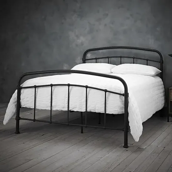 Holston Double Bed Frame - Black, Metal