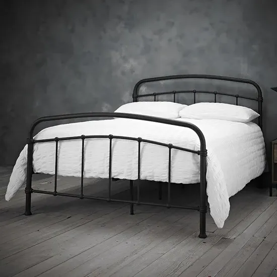 Holston King Size Bed Frame - Black, Metal