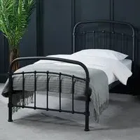 Holston Single Bed Frame - Black, Metal