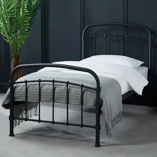 Holston Single Bed Frame - Black, Metal image