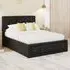 Honiton King Size Ottoman Bed with Storage - Black, PU Leather