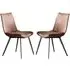 Honks Dining Chairs Set of 2 - Brown, Faux Leather