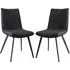 Honks Dining Chairs Set of 2 - Grey, Faux Leather