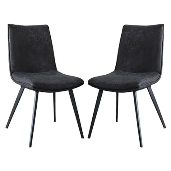Honks Dining Chairs Set of 2 - Grey, Faux Leather image