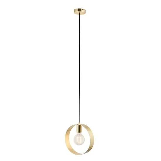 Hoop 1 Light Ceiling Pendant Light - Brushed Brass image