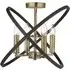 Hoopla 4 Light Semi Flush Ceiling Light - Bronze