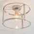Hopton Clear Glass Shade Flush Ceiling Light - Bright Nickel