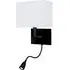 Hotel Wall Light with Torch - White, Matt Black