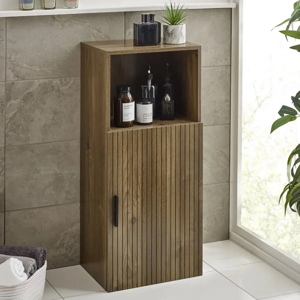 Hovaro Bathroom Cabinet with 1 Door - Walnut product