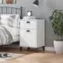 Hove Bedside Cabinet with 1 Door 1 Drawer - White, Pine Wood