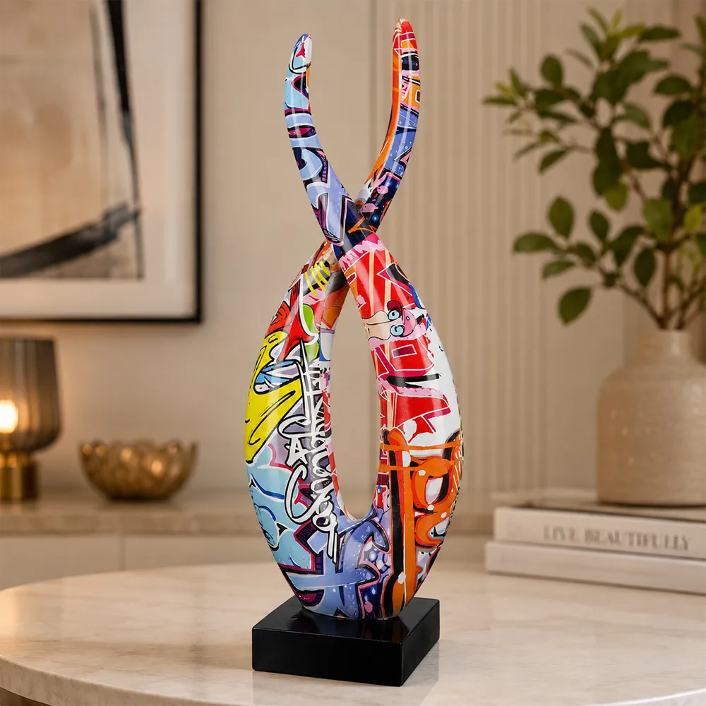 Hovira Sculpture - Multicolored, Synthetic Resin product