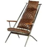 Hoxman Accent Chair - Brown, Leather