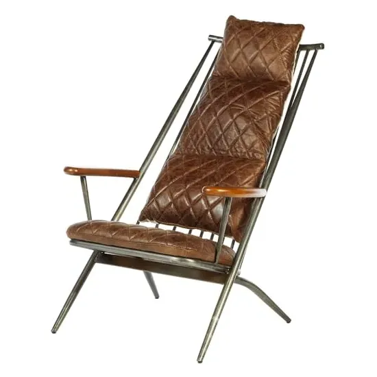 Hoxman Accent Chair - Brown, Leather