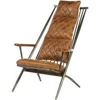 Hoxman Accent Chair - Light Brown, Leather