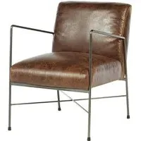 Hoxman Faux Leather Dining Chair - Brown