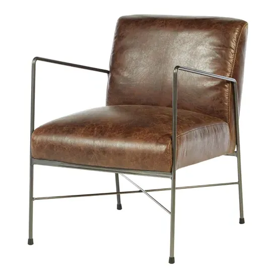 Hoxman Faux Leather Dining Chair - Brown image