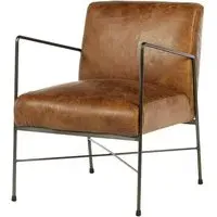 Hoxman Faux Leather Dining Chair - Light Brown