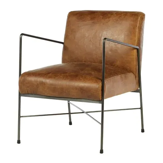 Hoxman Faux Leather Dining Chair - Light Brown image