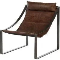 Hoxman Sling Accent Chair - Brown, Leather