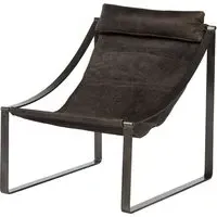 Hoxman Sling Accent Chair - Ebony, Leather