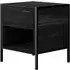 Hoxton Bedside Cabinet with 1 Drawer - Black, MDF