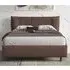 Hugo King Size Bed Frame - Brown, Fabric