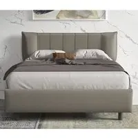 Hugo King Size Bed Frame - Dove, Fabric