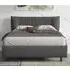 Hugo King Size Bed Frame - Steel Grey, Fabric
