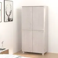 Hull 2-Door Wardrobe - White, Pinewood