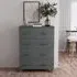 Hull 4 Drawer Chest - Dark Grey, Pinewood