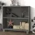 Hull Bookcase with 2 Shelves - Dark Grey, Pinewood
