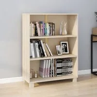 Hull Bookcase with 3 Shelves - Brown, Pinewood