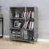 Hull Bookcase with 3 Shelves - Dark Grey, Pinewood