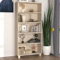 Hull Bookcase with 5 Shelves - Brown, Pinewood