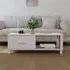 Hull Coffee Table with Drawer - White, Pinewood