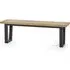 Hull Dining Bench with Black Legs - Oak