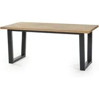 Hull Dining Table with Black Legs - Oak