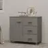 Hull Sideboard with 1 Door 3 Drawers - Grey, Pinewood