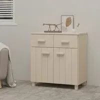 Hull Sideboard with 2 Doors 2 Drawers - Brown, Pinewood