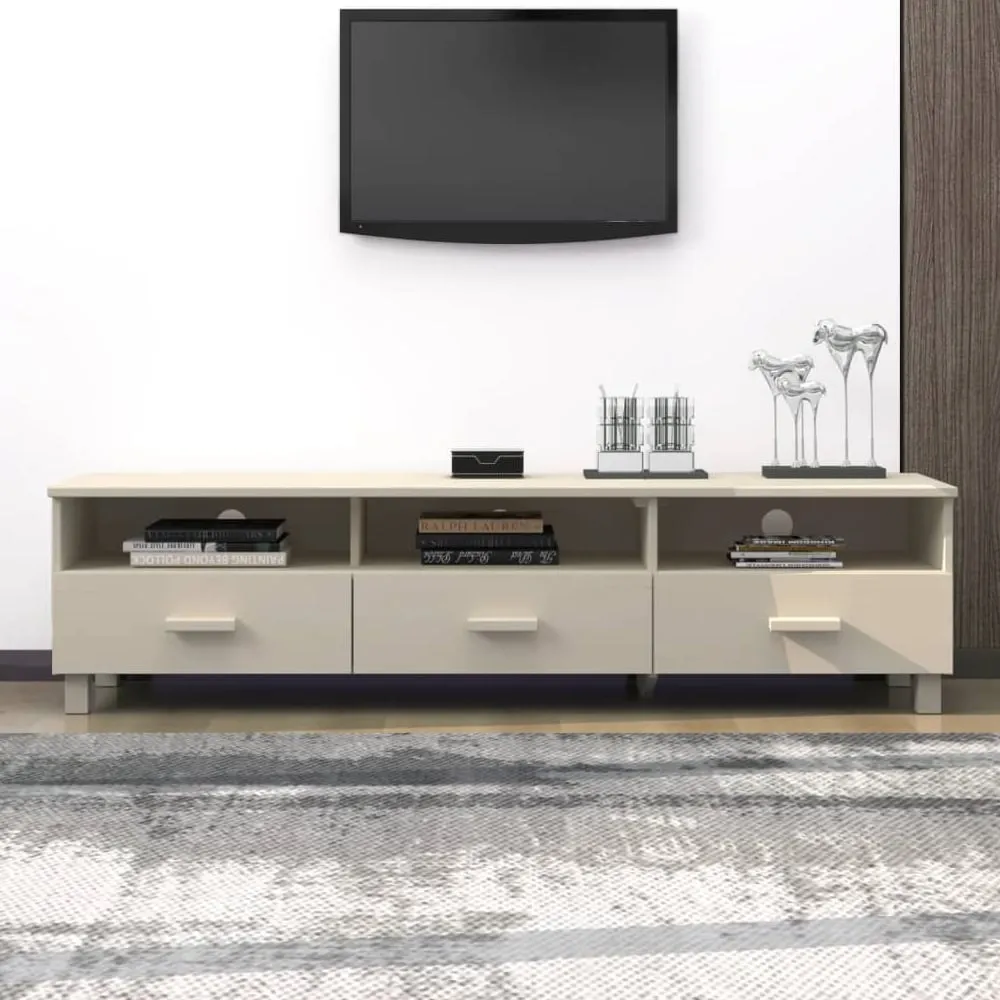 Hull TV Stand with 3 Drawers - Brown, Pinewood