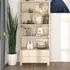 Hull Wide Bookcase with 2 Drawers - Brown, Pinewood