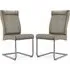 Humble Dining Chairs with Steel Legs - Brown, PU Leather