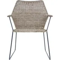 Hunor Angled Rattan Chair - Natural