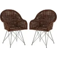 Hunor Croco Rattan Chair - Natural