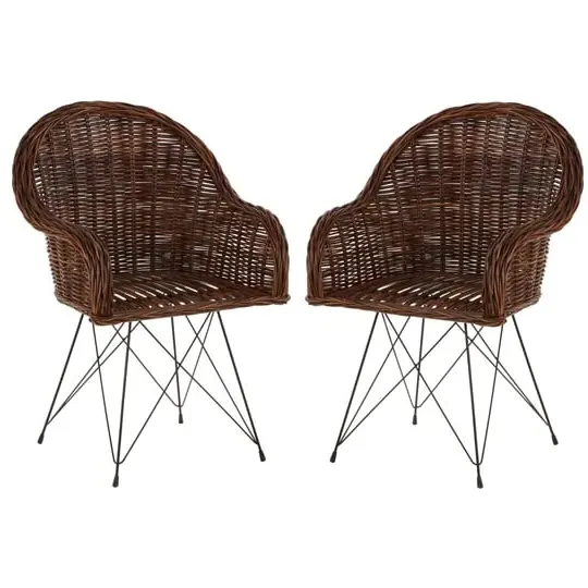 Hunor Croco Rattan Chair - Natural